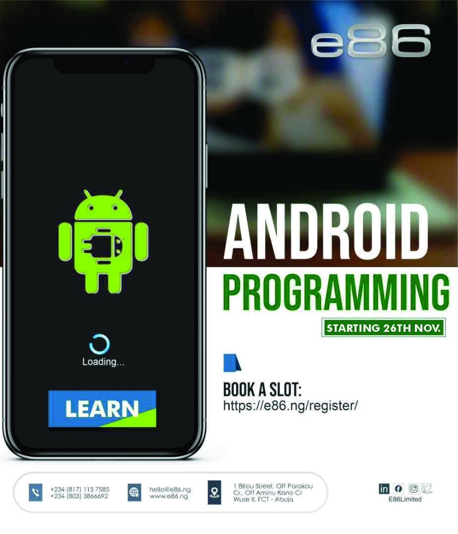 e86Limited's tweet image. DID YOU KNOW?
-All Android versions, with the exception of Android 1.0 &amp;amp; 1.1, are named after confectionary and desserts i.e. Jelly Bean, Ice Cream Sandwich and KitKat.
COUNTDOWN TO NOV 26TH,2021
#e86limited #techskills    #androidprogramming #softwaredevelopmentcompany
