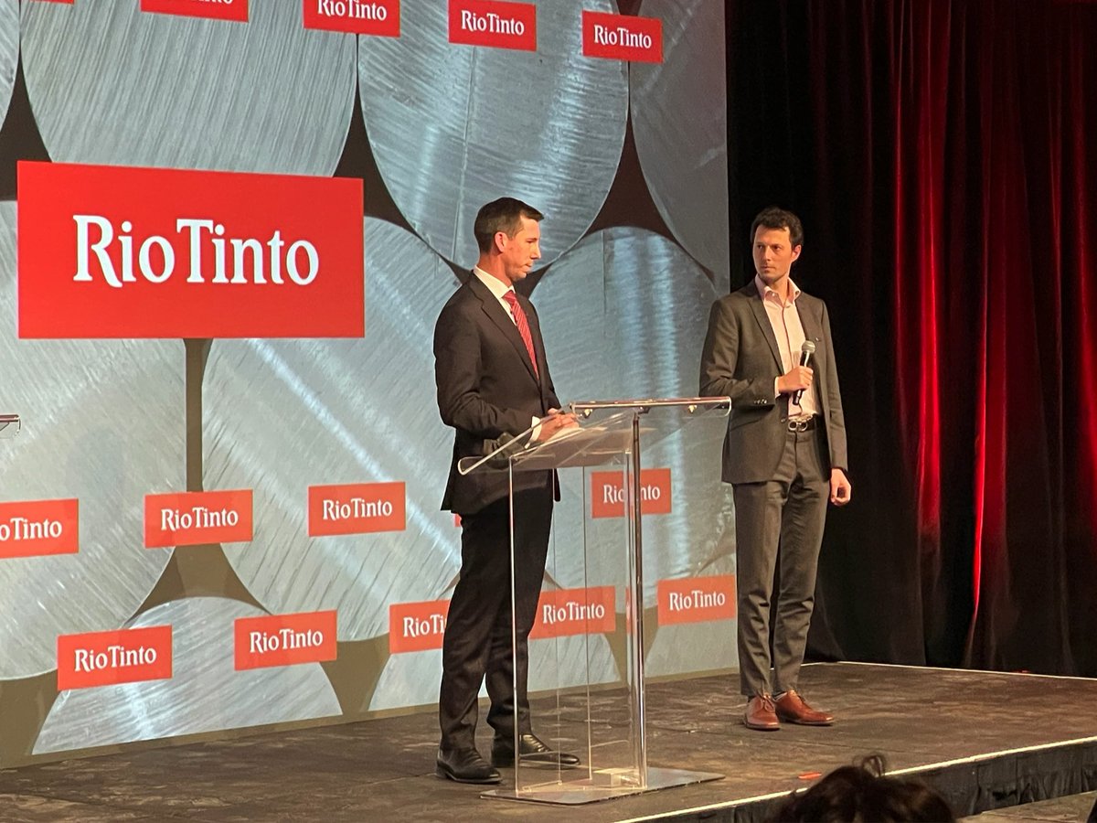 thomasgagne_'s tweet photo. Fait intéressant, le chef de la direction de Rio Tinto Aluminium, Ivan Vella, a commencé son discours en français. Il a probablement voulu éviter de répéter la situation du PDG d’Air Canada, Michael Rousseau #noovoinfo https://t.co/AGG3sW120Q
