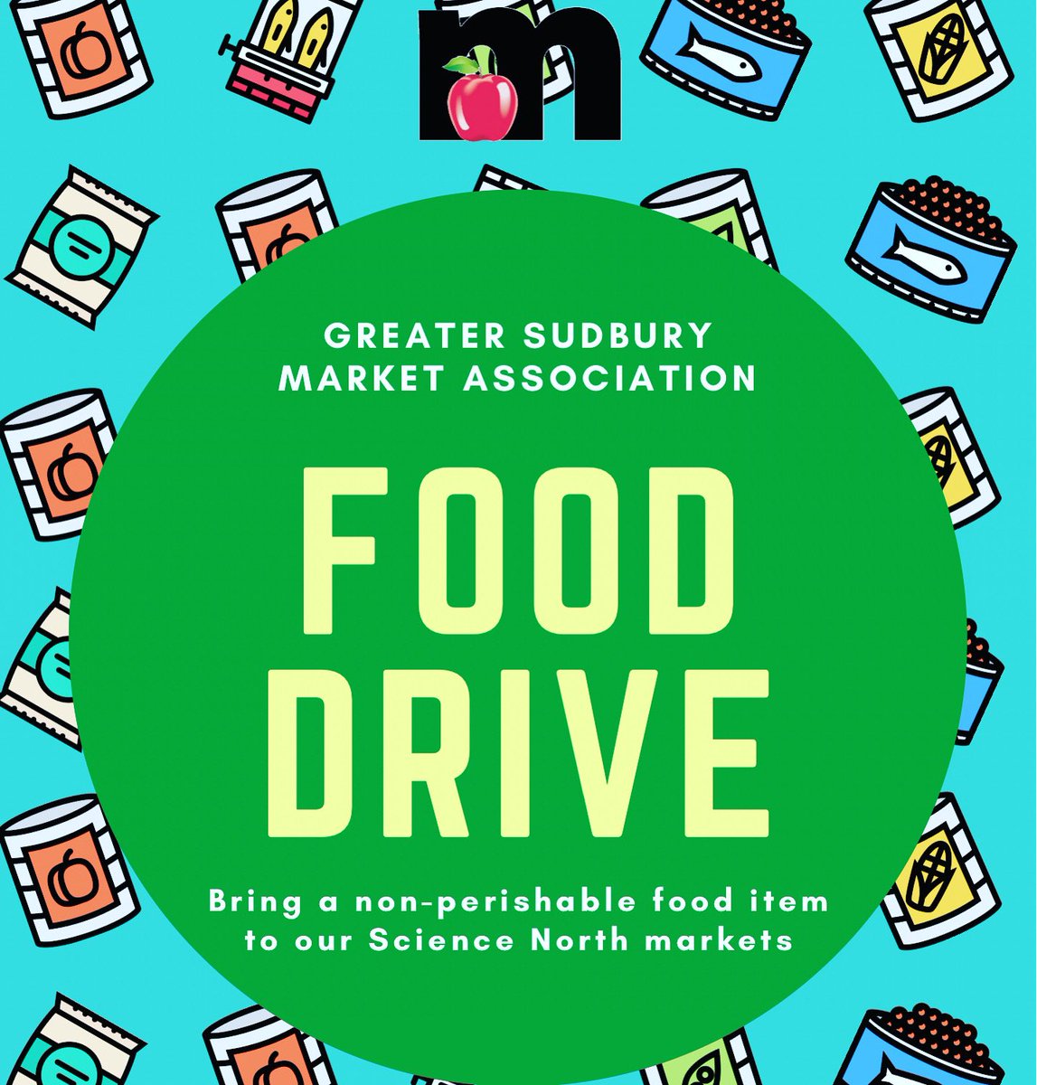 It’s time for our annual food drive! Please bring a non-perishable food item the next time you visit the market and help a family in need. 

The Sudbury Food Bank has had their busiest year ever and we’d like to help. We will be collecting food starting this Saturday, November 20