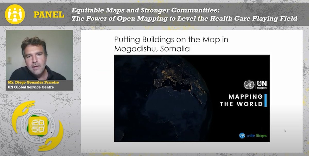 UN_Mappers's tweet photo. 🗺️Today we took part in the #Geography2050 symposium, organized by @AmericanGeo

Meet @diegonfer, and learn more about Unite Maps&amp;UN Mappers and the involvement of the #UN in #openmapping in support of peace💙

📽️https://t.co/jAOs6LO0bM

@gischatbot https://t.co/PmfMCJFaLn
