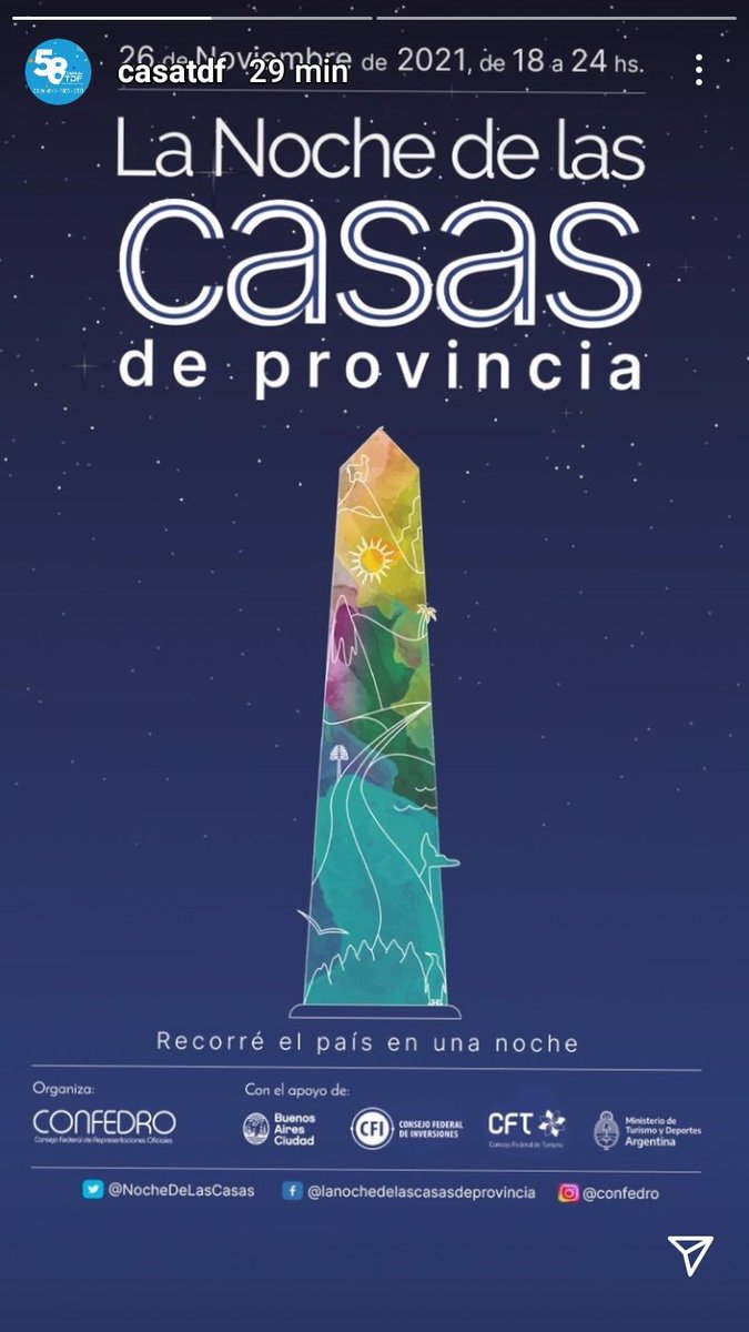 erosan2012's tweet photo. El viernes 26/11 en Sarmiento 731,  CABA, @CasaTDF los invitamos a la "Noche de las casas de provincia" dónde podrán apreciar a los artistas fueguinos, shows en vivo, emprendimientos, comidas típicas y todo lo relacionado a la provincia del fin del mundo.
Agradecemos difusión RT https://t.co/bBlQiGdHwT