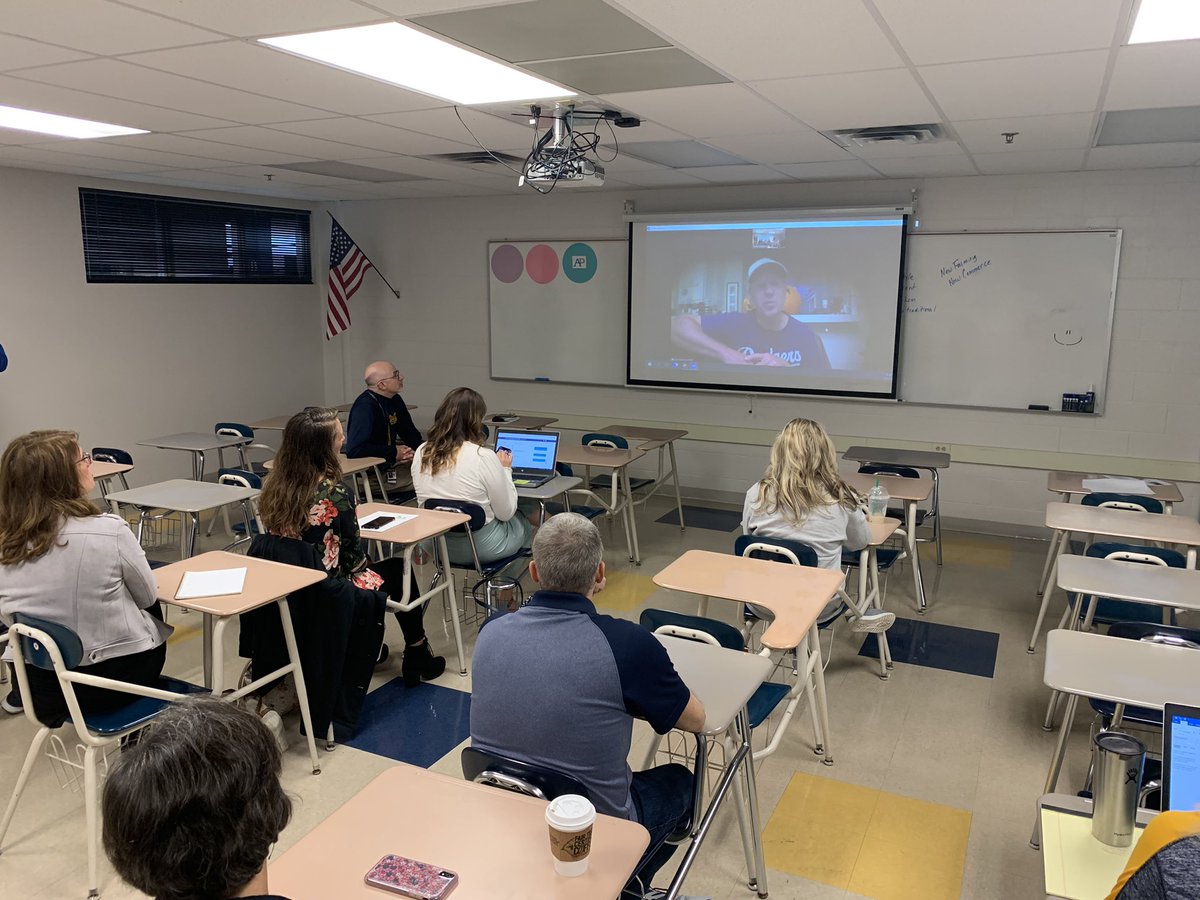 ToddShriver's tweet photo. Thanks to @JTGWorld & @StalkingKyle for joining our sessions today at #Techapalooza2021 at @MrsvlPioneers. Thanks to @TECHCOACHWILBE & @peterdowney_ for inviting us! #techwithapurpose https://t.co/yQA4Yk8Bzd