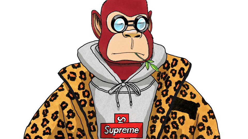 <a href="/JungleFreaksNFT/">JUNGLE FREAKS</a> drop 001.

Supreme hoodie in grey &amp; leopard camo jacket.

Leave your ID below and be 1/10 random freaks to receive this hand-drawn look.