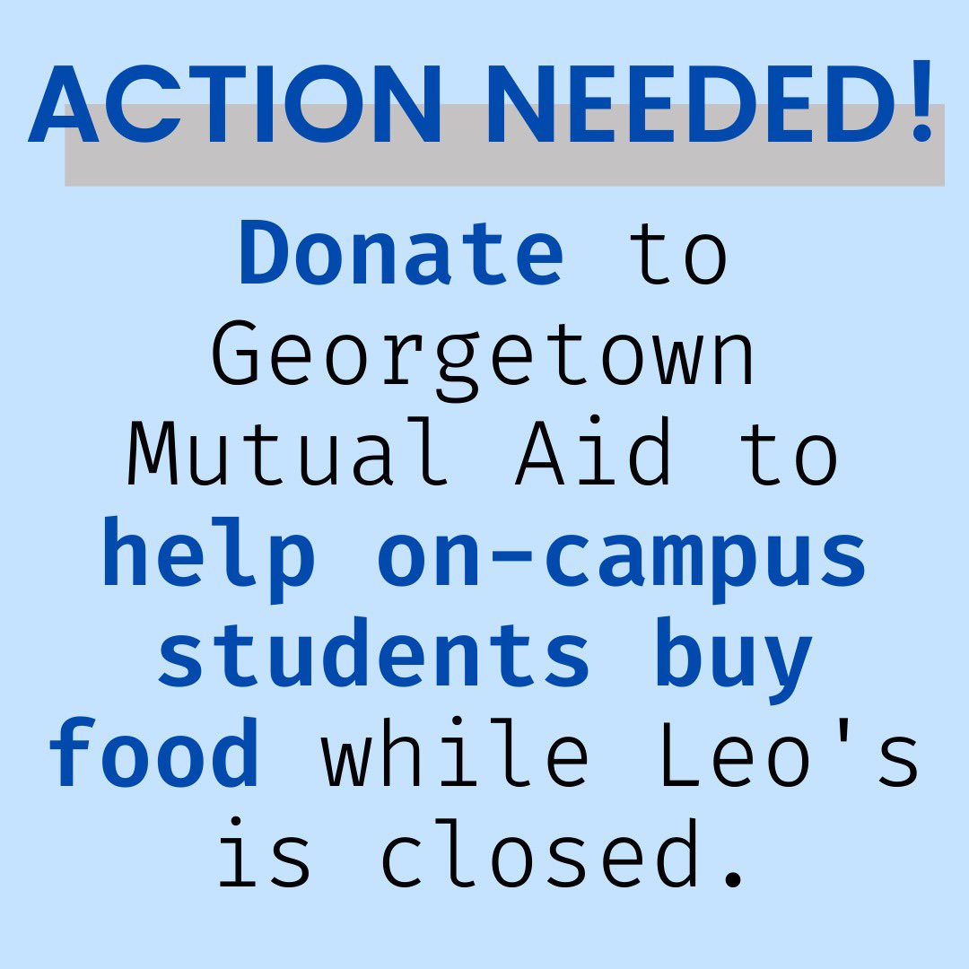 ACTION NEEDED! Help support students staying on campus over Thanksgiving break! Leo’s will be closed and the only place open will be Epi!