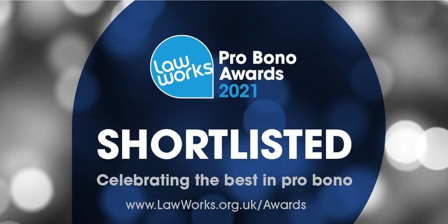 Proud to see <a href="/RopesGray/">Ropes & Gray</a> shortlisted not once but twice in the Most Effective Pro Bono Partnership category of the Law Works Pro Bono Awards 2021 for the following programmes:  Imperial College Green Tech Hub &amp; Windrush Compensation Scheme #probono