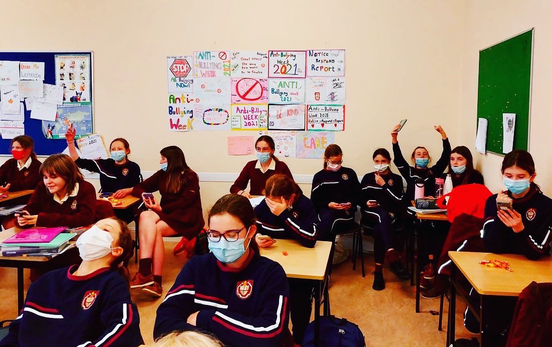 PresThurles's tweet photo. Today, all of our 1st Year students participated in an Anti-Bullying Kahoot Quiz to raise awareness during our ‘No to Bullying/Inclusivity Week’ here in Presentation Thurles. Our Quiz Winners in 1st Year are pictured in the final photo😃🎉 https://t.co/cEdXdDC85g