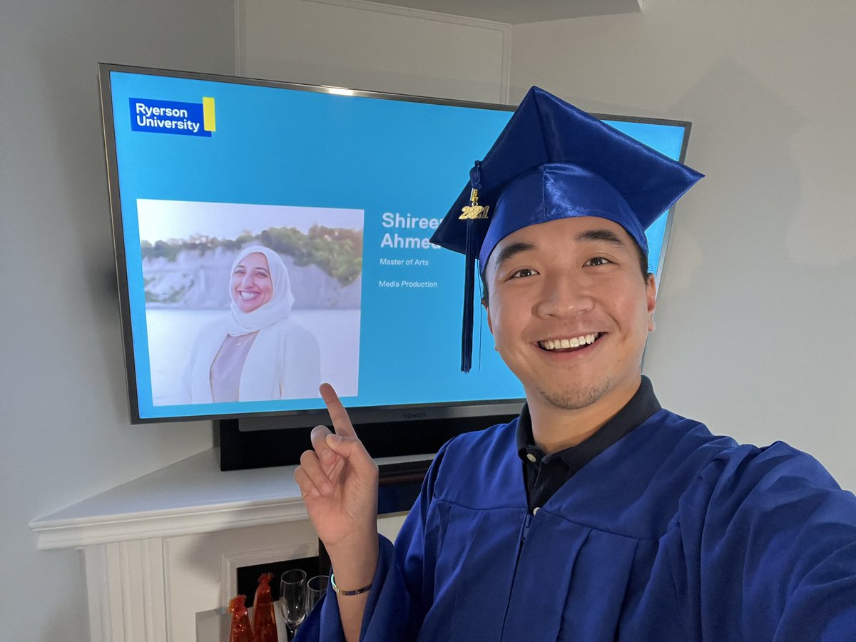 WinstonSih's tweet photo. Beyond proud to see my girl @_shireenahmed_ on screen with me this morning. β€οΈ #RUGrad2021 #NextGenCreatives @thecreativeschl https://t.co/VVZiGy0URN