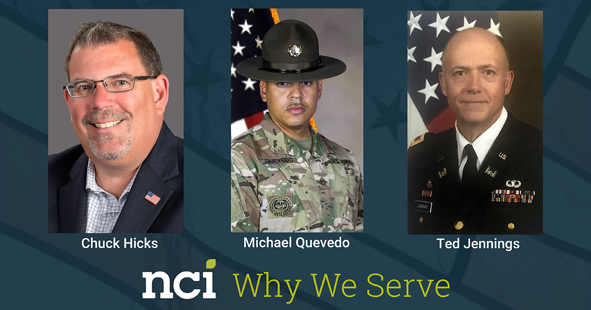WHY WE SERVE: In his 30-year U.S. Army career, NCI"s Ted Jennings has just about done it all. His philosophy remains the same, “No matter what, people are always the most important asset." Thanks to Ted and all our veterans. Read Ted’s story: okt.to/ruobZI
#military