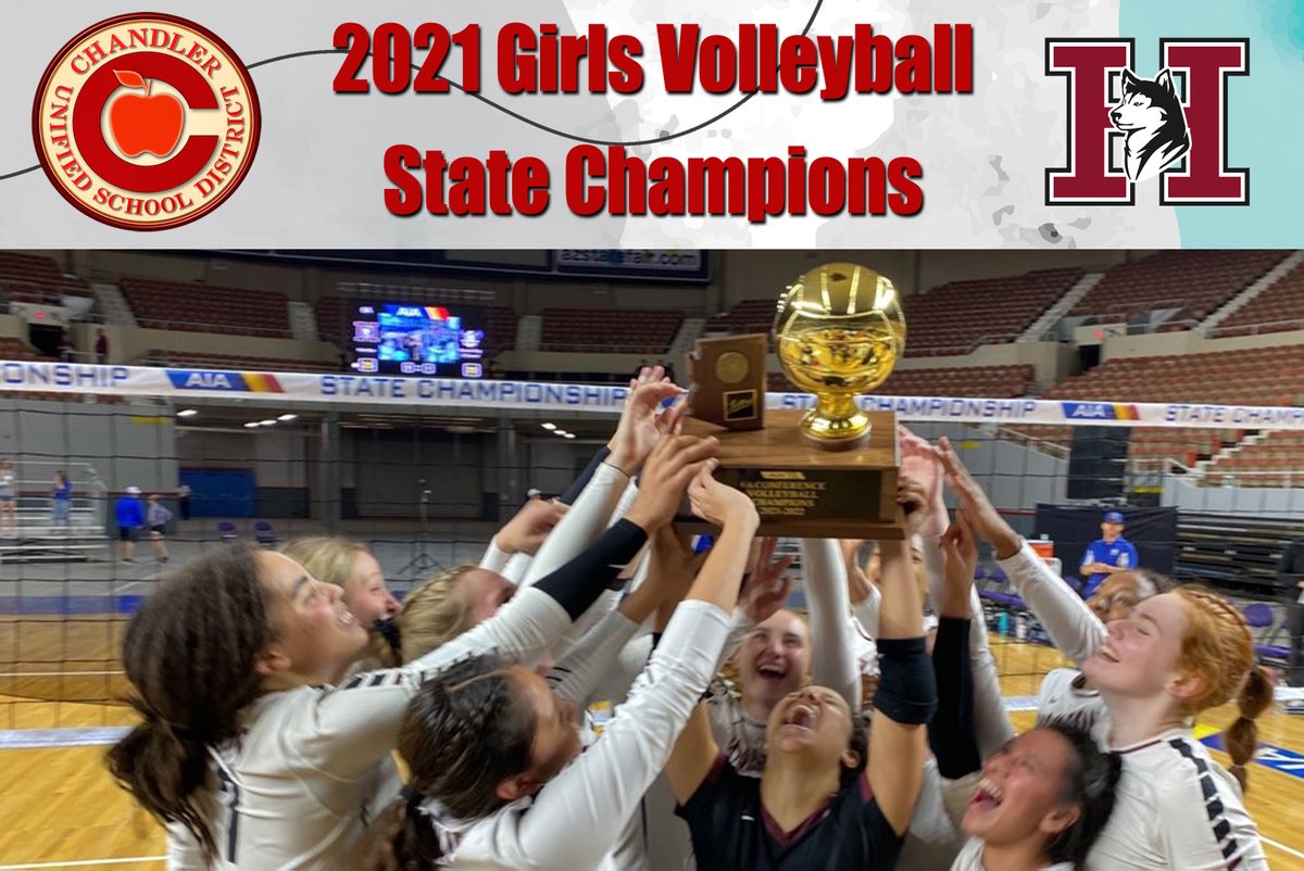 Sports Spotlight: Congratulations to <a href="/Hamilton_High/">Hamilton High School</a>'s girls volleyball team winning the 6A state championship, the school's second in a row. 🏐 #WeAreChandlerUnified <a href="/HHS_Athletics_1/">HamiltonAthletics</a> <a href="/CUSDAthletics/">CUSDAthletics</a>