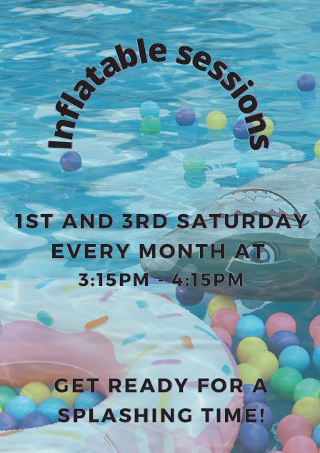 Don't forget it's inflatable sessions this Saturday. #thewesternbaths #inflatables #funtimes #splashingtime
