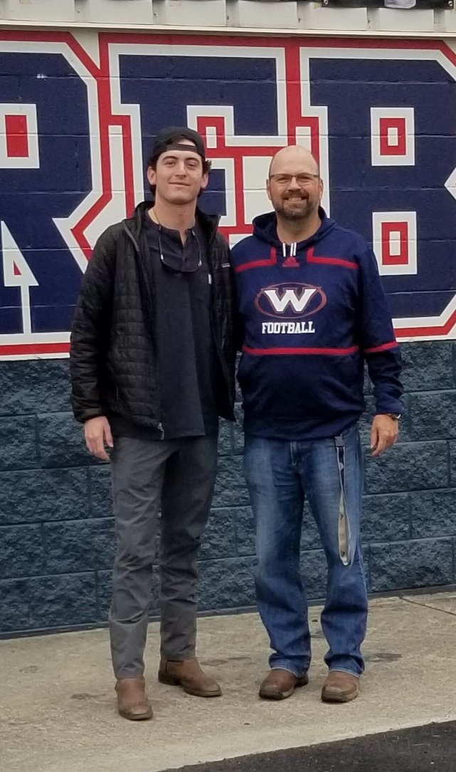 LamarBrown15's tweet photo. Great having former players @Ben_Skvara @jpsnodgrass23 @dnj_33 come by and speak to our team this week. Sharing what #3300rebelpride means to them. Very proud of these 3 young men. GO REBELS!!! #onewest #marblecity https://t.co/wDbJhf3eEM