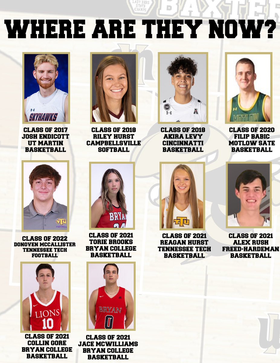 uppermanhoops's tweet photo. We thought we would share a neat little page from our media guide! Our “kids” are what make our program so special. Former bees and lady bees that are still at it! We are so proud of them and all of their accomplishments! #WeAreUpperman https://t.co/rPxRP1pXoY