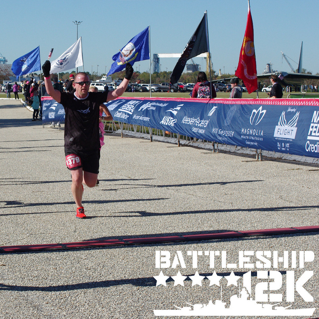 Running2Be's tweet photo. If you need another reason to run the Battleship 12K, they have all the race photos, course &amp; finish line, for free!! Just another reason I love this race and all the races put on by FRESHJUNKIE Racing #Running2Be #runcoach #run #marathon #marathontraining #ultrarunner #runner https://t.co/NQKQdJTCep
