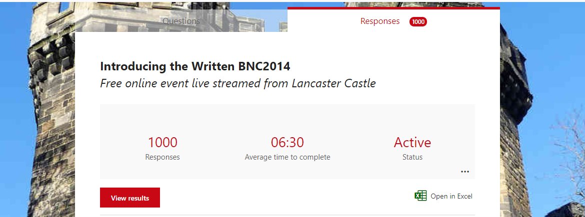 1,000 registrations so far for the Written BNC2014 event and more coming in....

Will you join the party?
cass.lancs.ac.uk/mycalendar-eve…