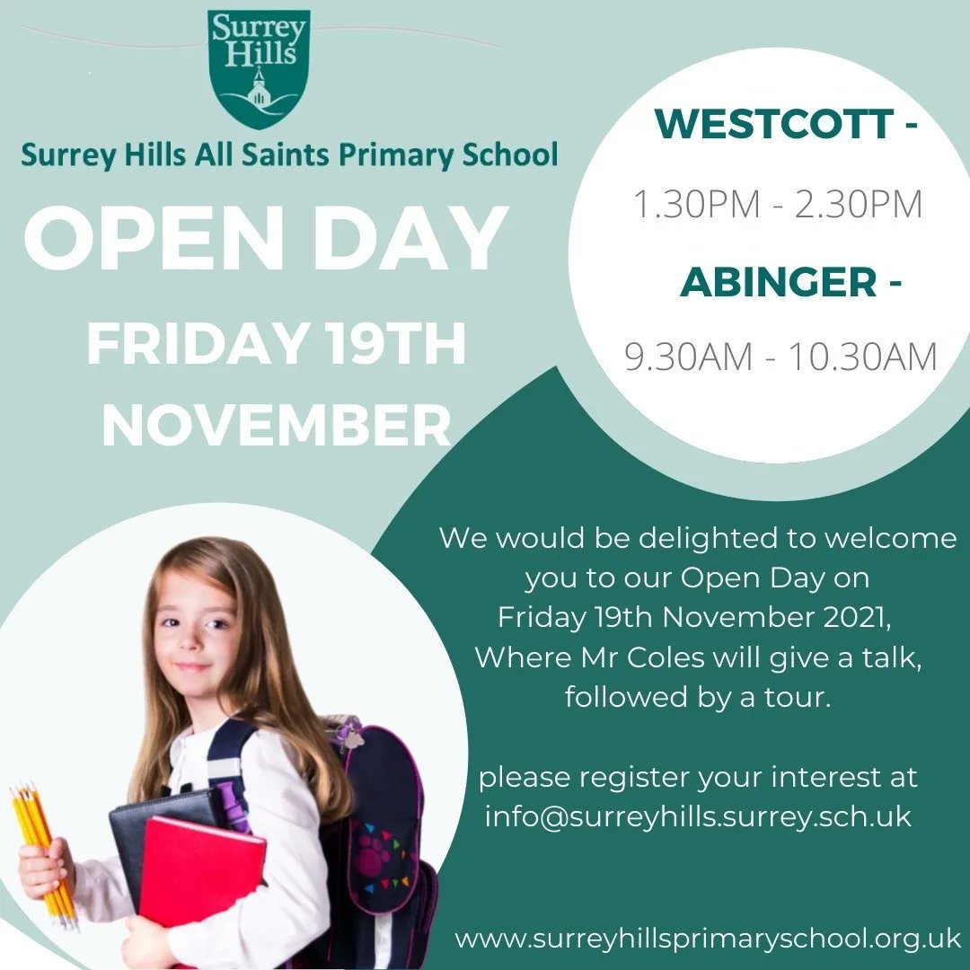 Open Day !    Please share our poster.   #WeAreAllSaints