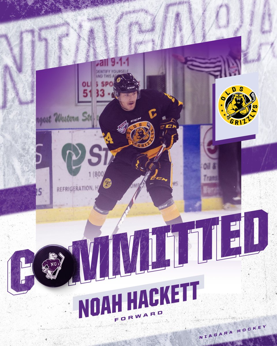 Welcome to Niagara, Noah Hackett!

Noah is a forward from Ponoka, Alberta. He plays for <a href="/GrizzlysAJHL/">Olds Grizzlys</a>.

Excited to see Noah in the Purple &amp; White!

#Uncommon