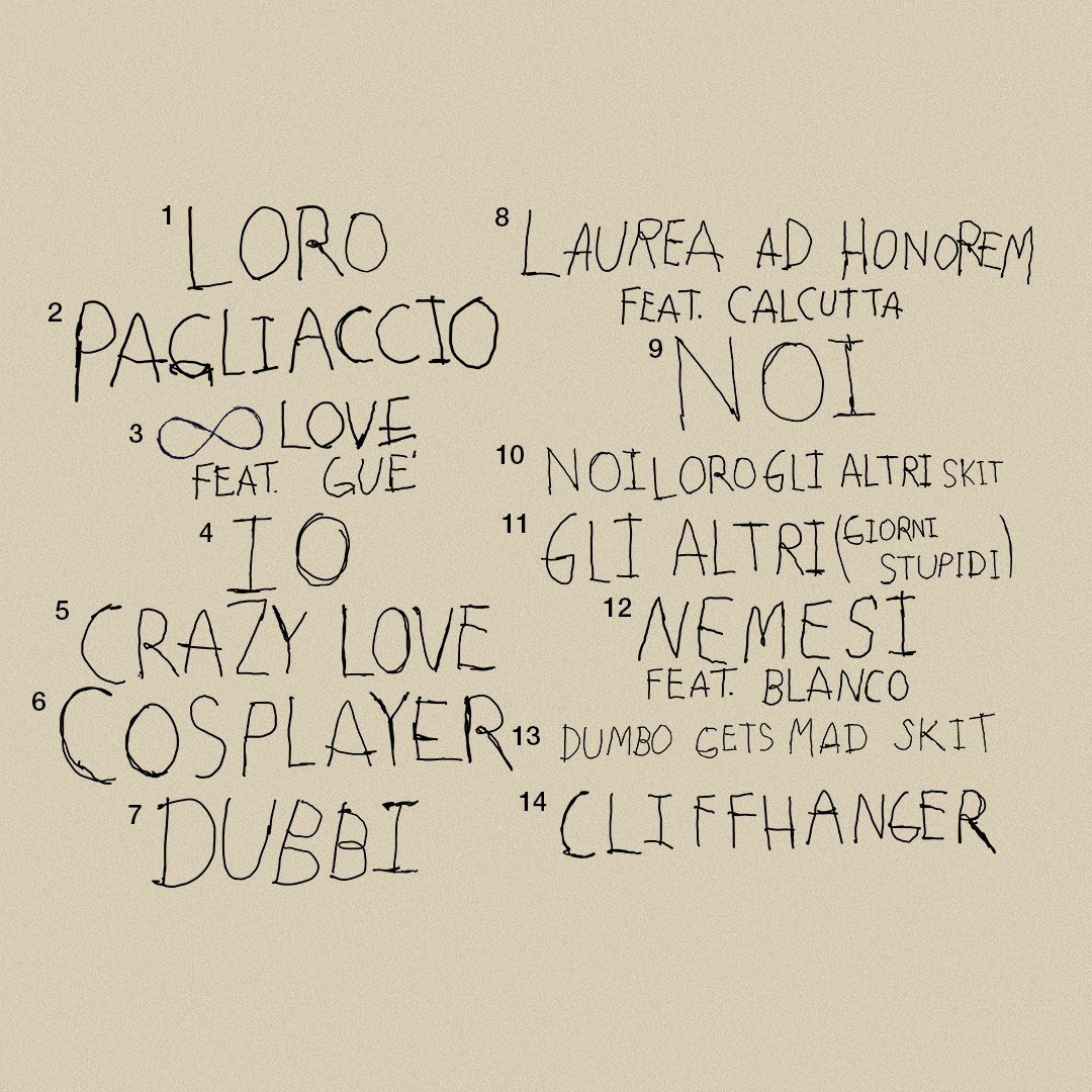 NOI, LORO, GLI ALTRI. Il nuovo album.
Fuori domani, un’ora dopo la mezzanotte.
Preordina ora. Link in bio.