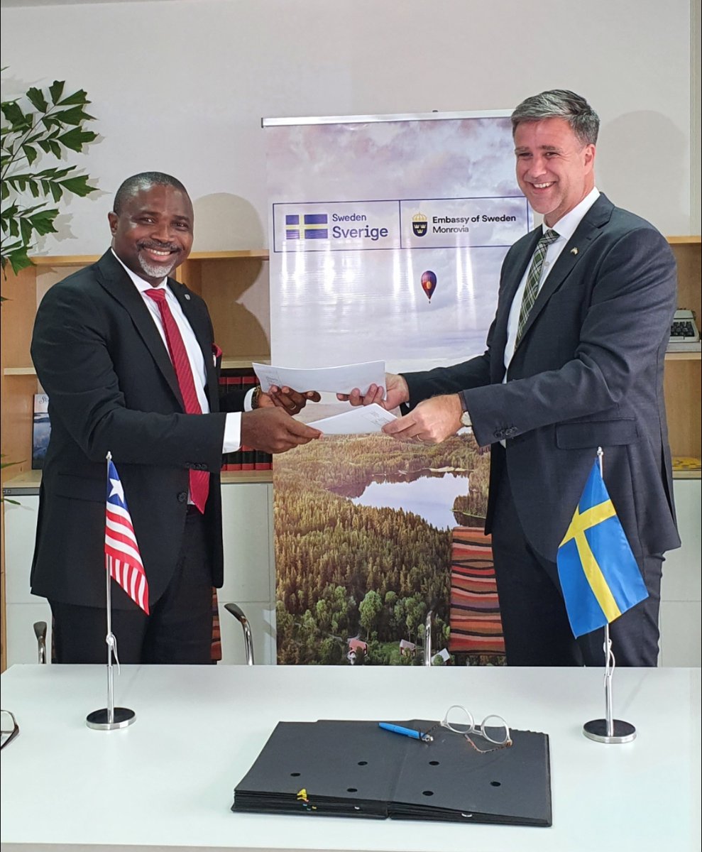 Embassy of Sweden in Liberia signs a new grant agreement with OHCHR Liberia to promote and protect Human Rights.
