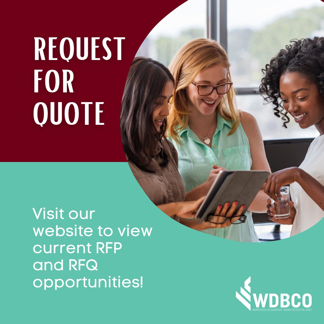 WDBCentralOhio's tweet photo. Is your organization interested in making an impact in Central Ohio? WDBCO currently has a Request for Quotes posted that will close on December 3, 2021. For more information on this opportunity, visit https://t.co/OtE9FUEdF7 .
#wdbco #community #impact #opportunity https://t.co/RMP60srpXf
