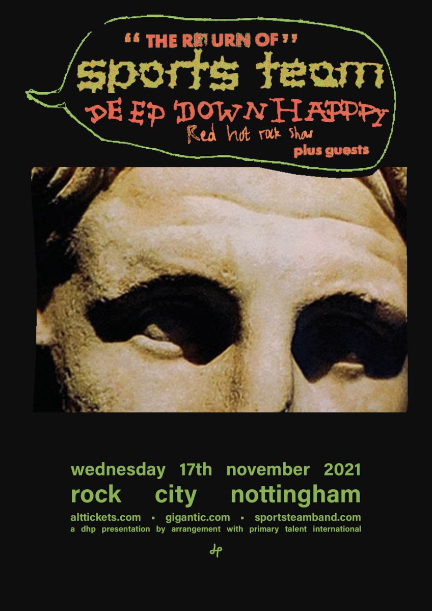 Rock_City_Notts's tweet photo. 🕒 Set times for the awesome @SportsTeam_ tonight!!! 🕒

Doors - 6.30pm
Blondes - 7.00pm
Courting - 7.50pm
Sports Team - 8.45pm
Curfew - 10.00pm

Tickets on the door 🎫🎫 https://t.co/6YOK4KNiwc