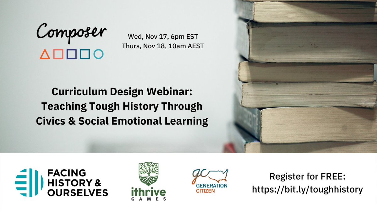 Tonight! I'm on a panel with folks from @composeredu <a href="/iThriveGames/">iThrive Games</a> <a href="/facinghistory/">Facing History</a> and <a href="/gencitizen/">Generation Citizen</a>. You can register for FREE at lnkd.in/gRig9Ee6 and to learn more about what I'll be talking about click here: lnkd.in/gvGNykBG. #historyteacher #curriculum #Genocide