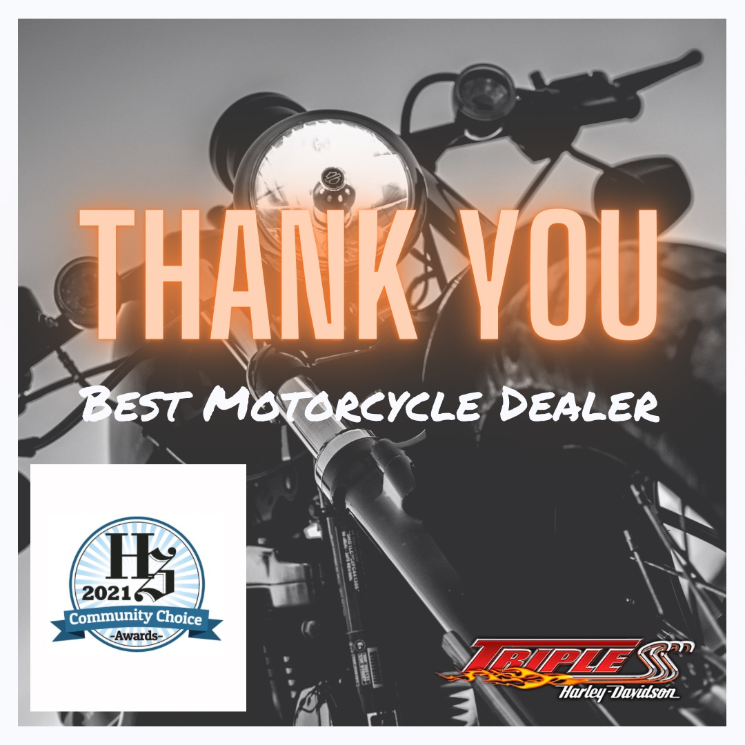 TripleSHD's tweet photo. Thank YOU to the Herald-Standard &amp; all of its readers for choosing @tripleshd as 2021's Best Motorcycle Dealer! 🏍 We appreciate everyone's support this year &amp; look forward to an even better 2022! 🥳
#thankyou #harleydavidson #triplesharleydavidson https://t.co/rGCljVhCWj