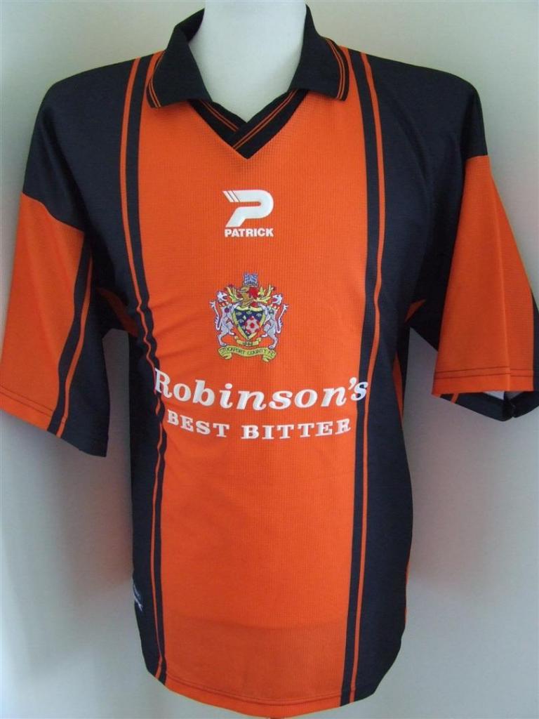 exiledhatter's tweet image. #stockportcounty #tvinterference I reckon with the exception of the Romania one these are the best county shirt I never owned.. I think it looks class now. Bring back the orange and black.