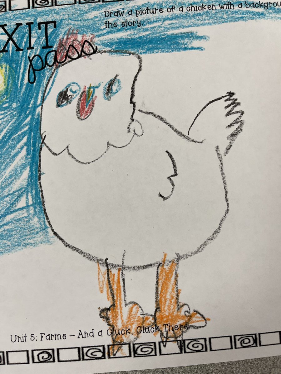 Poni3kj's tweet photo. DCEKBears CKLA chicken exit ticket!  Too cute!!!! https://t.co/fqWM75kFp6