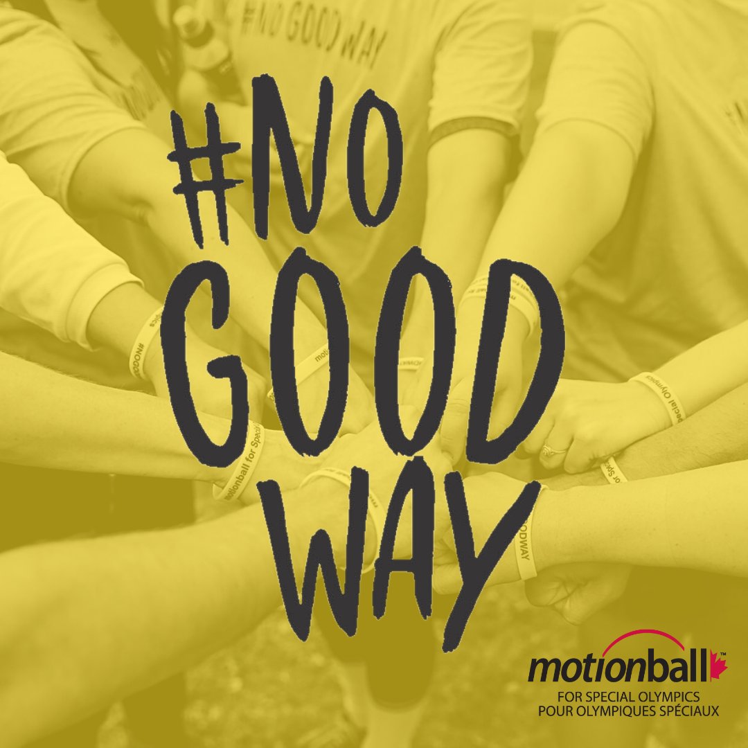 SpecialOSask's tweet photo. Today is @motionball #NoGoodWay day! We're saying there's #NoGoodWay to use the R-word. Take the pledge and use your voice to help us and @SpecialOCanada end the use of the R-word in everyday conversations. 

Use your voice. Make the choice. Learn more: https://t.co/4bQA8VnL9s https://t.co/GUskPlKIxd