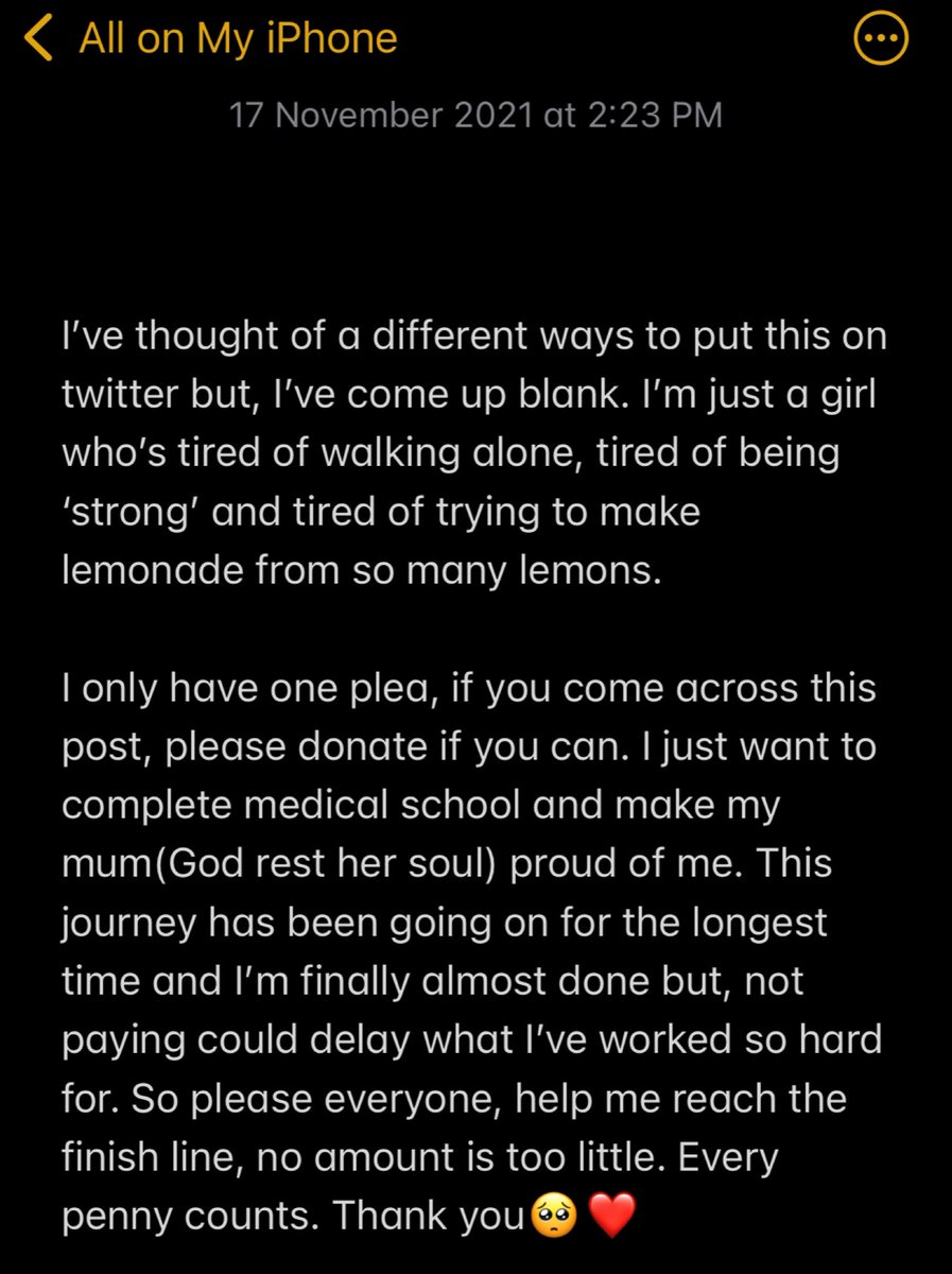 cassywrites761's tweet photo. Please donate if you can and help me finish med school. Every cent counts. Thank you🥺

https://t.co/2RIpaNuZS1 https://t.co/FtMT752qoS