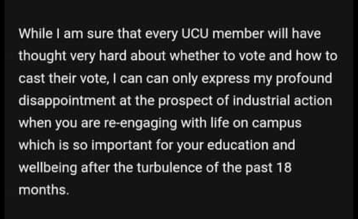 @ShearerWest we must express our profound disappointment that you have put the quality of our education at risk rather than giving staff a fair deal! 

THEIR WORKING CONDITIONS ARE OUR LEARNING CONDITIONS 

#WeAreUoN