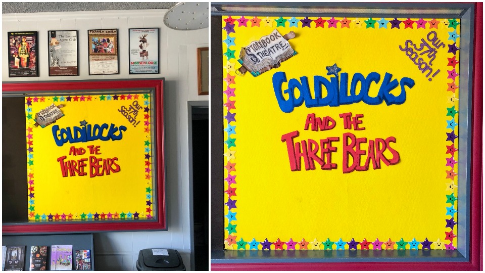 A peek at the <a href="/StorybookTW/">Storybook Theatre</a> beauty board in progress in our lobby. "Goldilocks and the Three Bears" opens SATURDAY at 1 p.m.! 

CLICK HERE for details: theatrewest.org/storybook-thea…

#LAThtr #TheatreWest #nohoartsdistrict #childrenstheatre