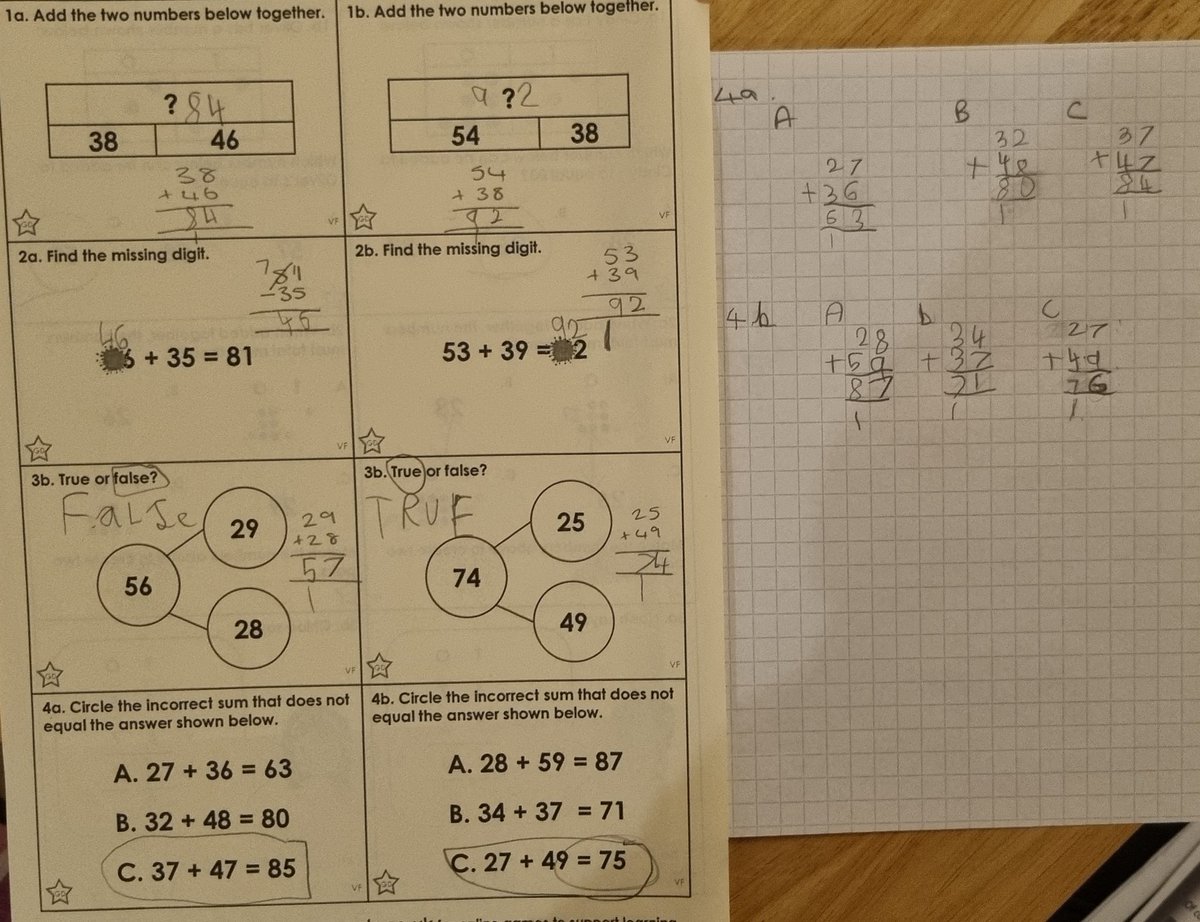 DJM0610's tweet photo. Home learning. 
🔴English/Handwriting/phonics
🔴number bonds
🔴Guided reading
🔴Tricky Math sheet.
@MrsPooleY2 @Inspire_Ashton https://t.co/GG3RNtmCAF