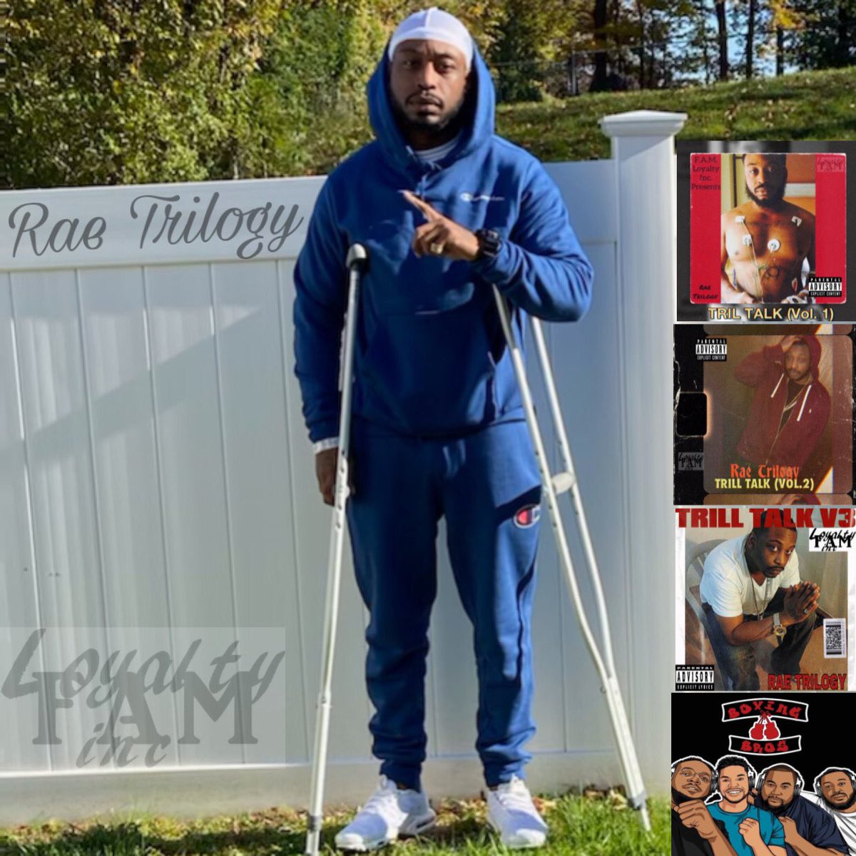 RaeTrilogy's tweet photo. #SympathyPost 🤣
 I’m out of commission for six weeks! I damage my Patella! But I wanted to give a S/O to my kids and all their friends for posting Trill Talk Vol.3 on their stories, snap and ig! So, if you see check out #ttv3 they’re talking about me!💪🏾
https://t.co/2MzqpQPJXd https://t.co/MN7MSON3HJ