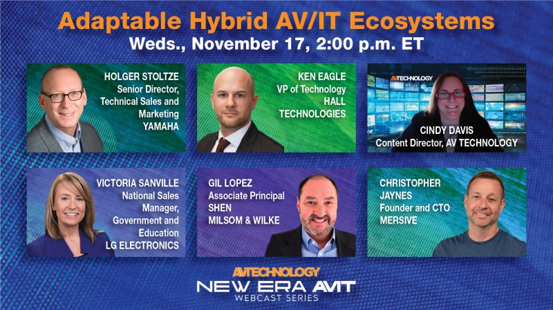 HallTechAV's tweet photo. It's not too late to sign up for today's webinar:  "Adaptable Hybrid AV/IT Ecosystems" at 2:00 p.m. ET with @avtechnologymag! Register here -->> https://t.co/KVJiAcXLKY

#proav #avit #avoverip #networkedav https://t.co/rPmeCKeLi9