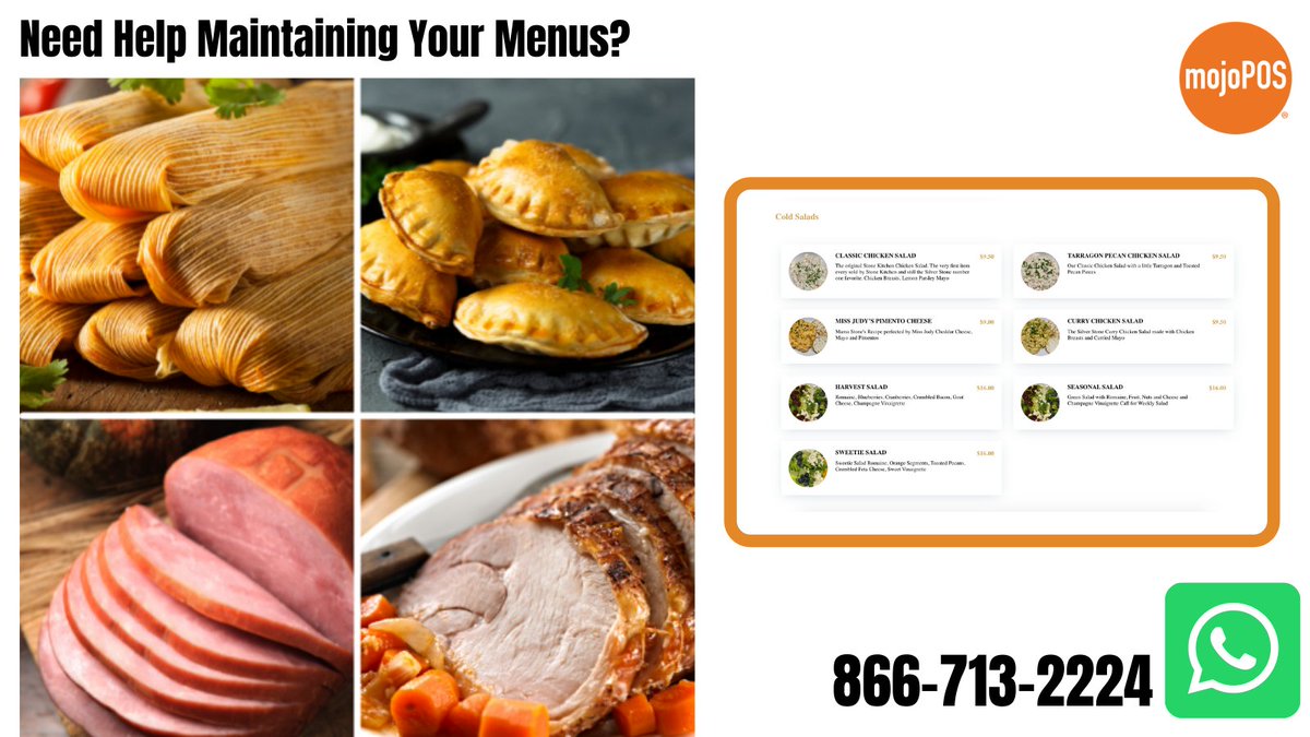 mojoyofoodbiz's tweet photo. Do you need help maintaining your menus? We help. mojoPOS® solutions give you unlimited menus and menu items. Starts at $49/mo. Learn more @ https://t.co/SDKh4FwioY #onlineordering #mojoPOS #dinein #onlineordering #onlinepos #tableside #ipadPOS https://t.co/VOwne7TIAY
