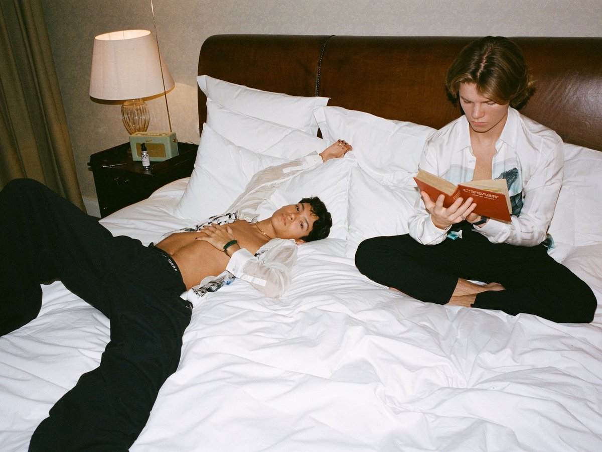 netflix's tweet photo. No, these aren't photos from Young Royals Season 2 but Edvin Ryding and Omar Rudberg's amazing Numero Netherlands photoshoot will suffice for now 

(📷 Kay Nambiar) https://t.co/xjHP7NPJZp