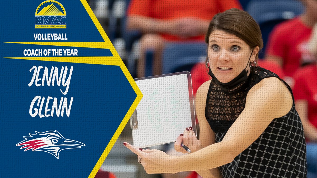 RMAC_SPORTS's tweet photo. I mean, you can't take your team to the peak without a little recognition yourself...

MSU Denver head coach Jenny Glenn is the 2021 #RMACvb Coach of the Year!

📰 - https://t.co/YsVeYfsR2e

#GetRowdy | #EverythingElevated https://t.co/YzEd3BNkOj