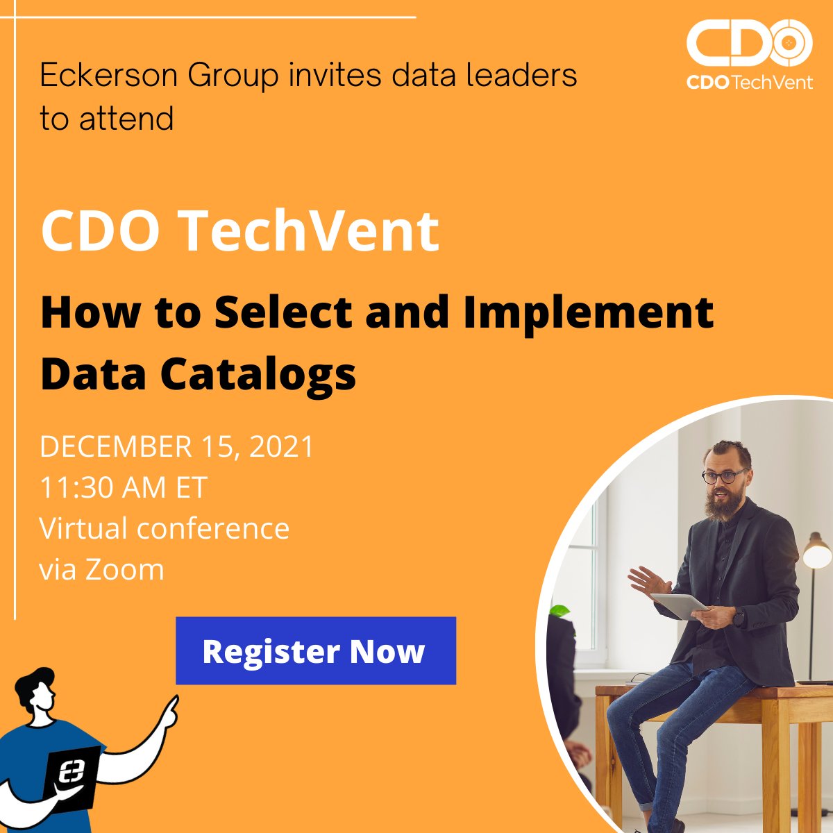 weckerson's tweet photo. Watch a virtual bakeoff of data catalog products by participating in the CDO TechVent on December 15. View 15-minute, pre-recorded scripted demos by leading data catalog vendors.

https://t.co/cmjwRoUffY

@SanjMo, @srinisankar 

#CDO #DataCatalog #TechVent #DataLeaders https://t.co/BQtEpV87R8
