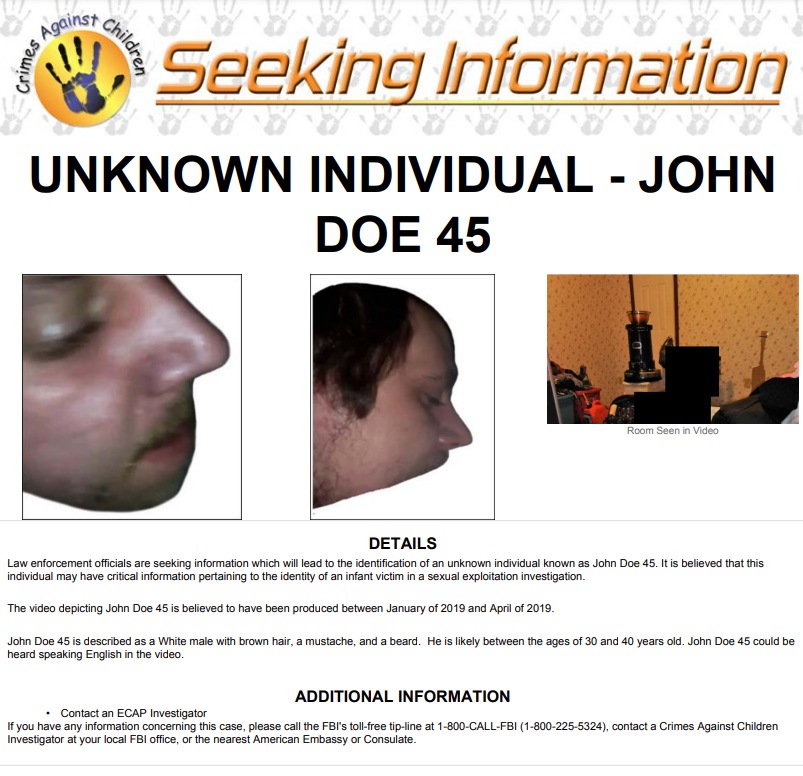 FBI seeking individual who may have information regarding the identity of a child sexual assault victim dlvr.it/SChBKj