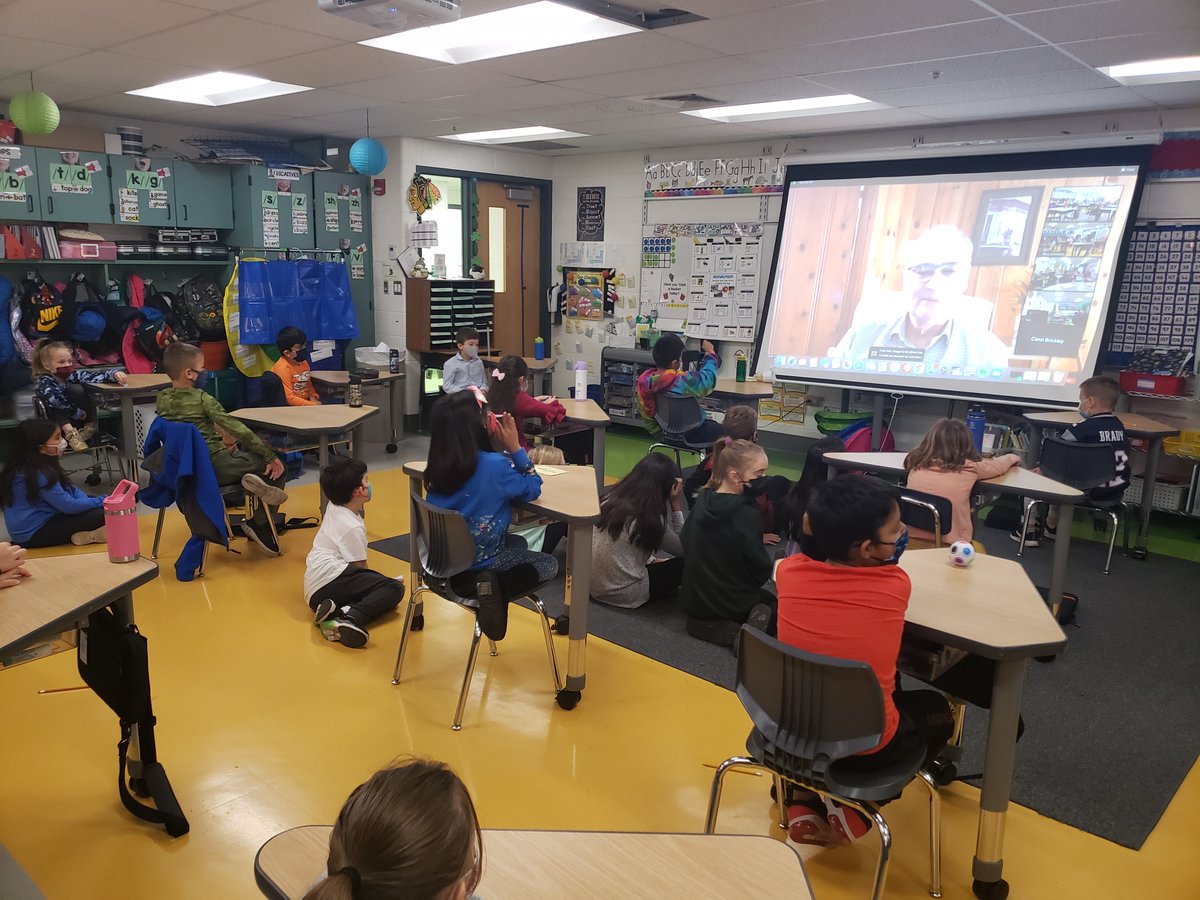 Griffin0515's tweet photo. A BIG thanks to @ChrisKurtzBooks for Zooming with us today! We enjoyed hearing all about what it takes to write and publish a book. We hope you write the sequel so we can read about Flora's next adventure. https://t.co/dx59GUZk22