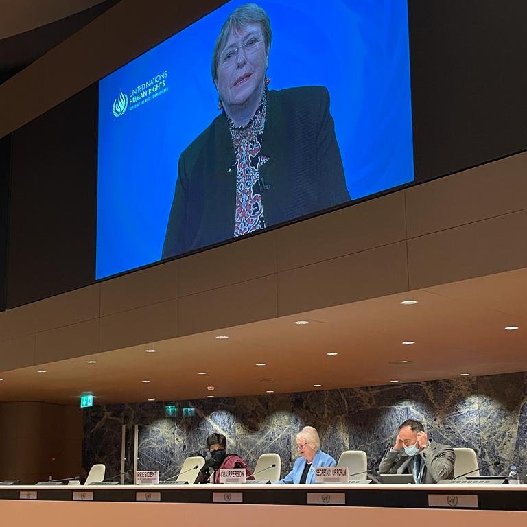 JanMBeagle's tweet photo. Fruitful discussion at the Forum on #HumanRights, #Democracy &amp; #RuleofLaw on the theme of “Equal #accesstojustice for all”. My deep appreciation to all panelists and participants. #ForumHRDem @UNHumanRights @mbachelet @nazhatskhan https://t.co/sOE7OZGub3