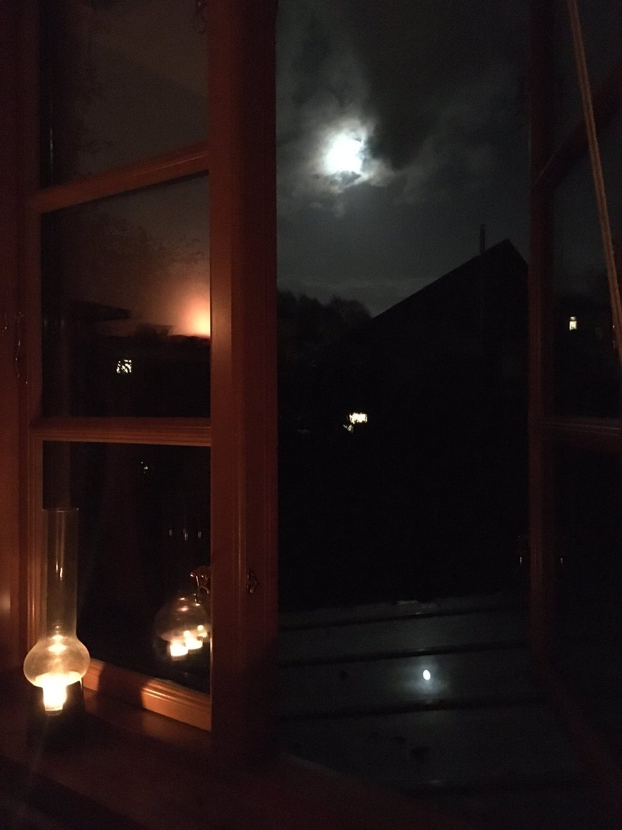 DrMaxKoss's tweet photo. Moon over the heath. #Lüneburg #Homeawayfromhome #Kitchenviews https://t.co/2KSFfzahDr