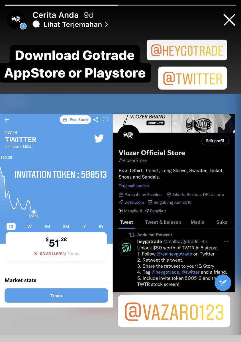 VlozerStore's tweet photo. @realheygotrade @heygotrade @Twitter Done https://t.co/Dzcfj9Jfr4