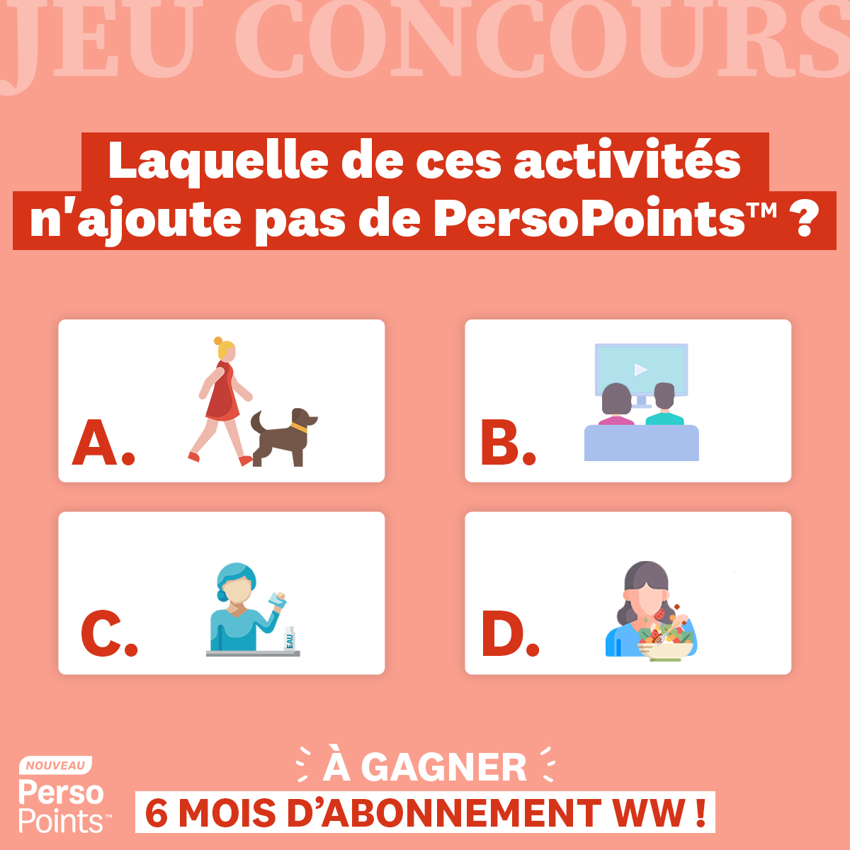 ww_france's tweet photo. 🎁 #JEU #CONCOURS 🎊 Gagnez 6 mois d'abonnement à PersoPoints™, le nouveau programme WW ! 😍  🖊 Répondez à la question ❤ #RT &amp; #Follow @ww_france 🤝 Citez qui de vos amis devrait le tester. Résultat le 23/11 à 17h 🍀  Règlement ici: https://t.co/kQCI7JwQtQ https://t.co/per2eNpakk