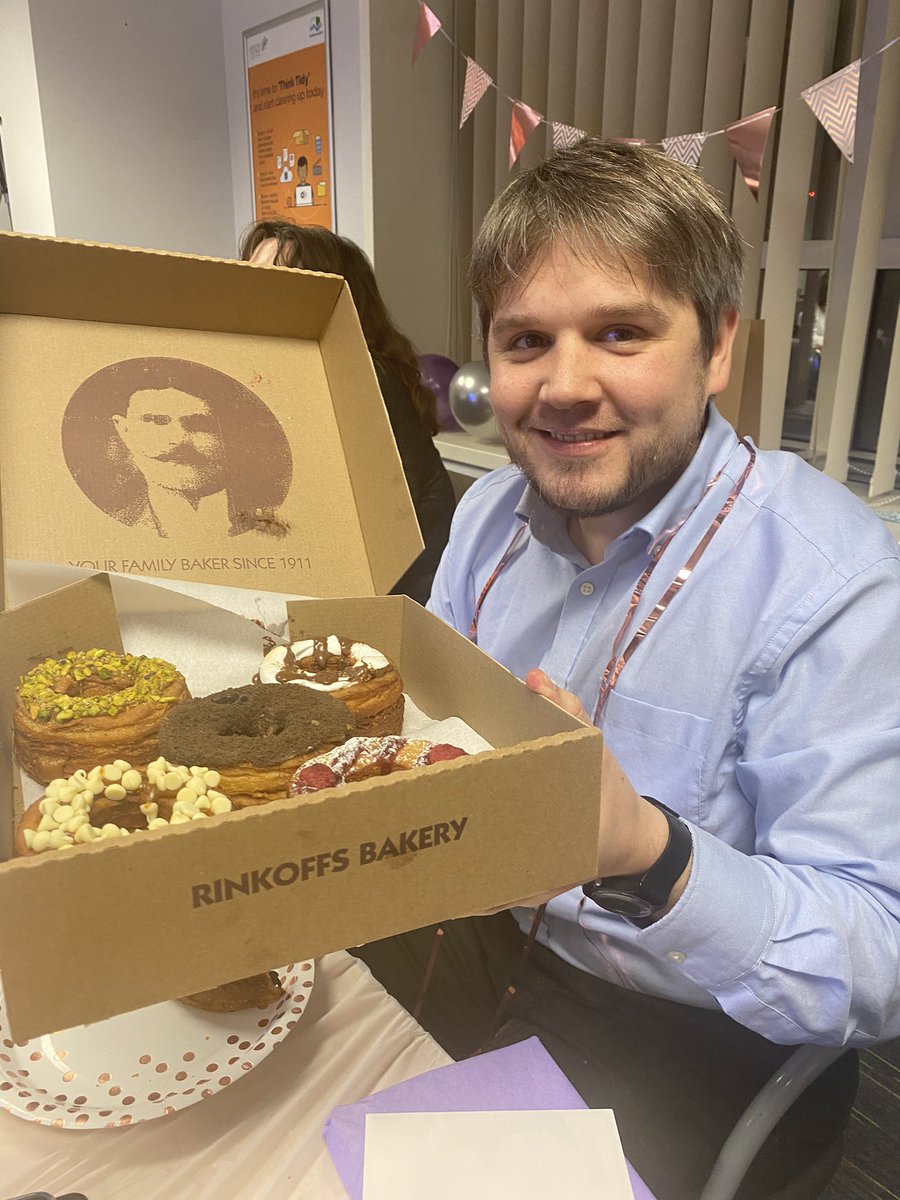 So proud of our James Thomas being nominated for SW of the year. Celebrating with some Crodoughs from Tower Hamlets’ oldest and finest bakery, Rinkoffs #SWA21