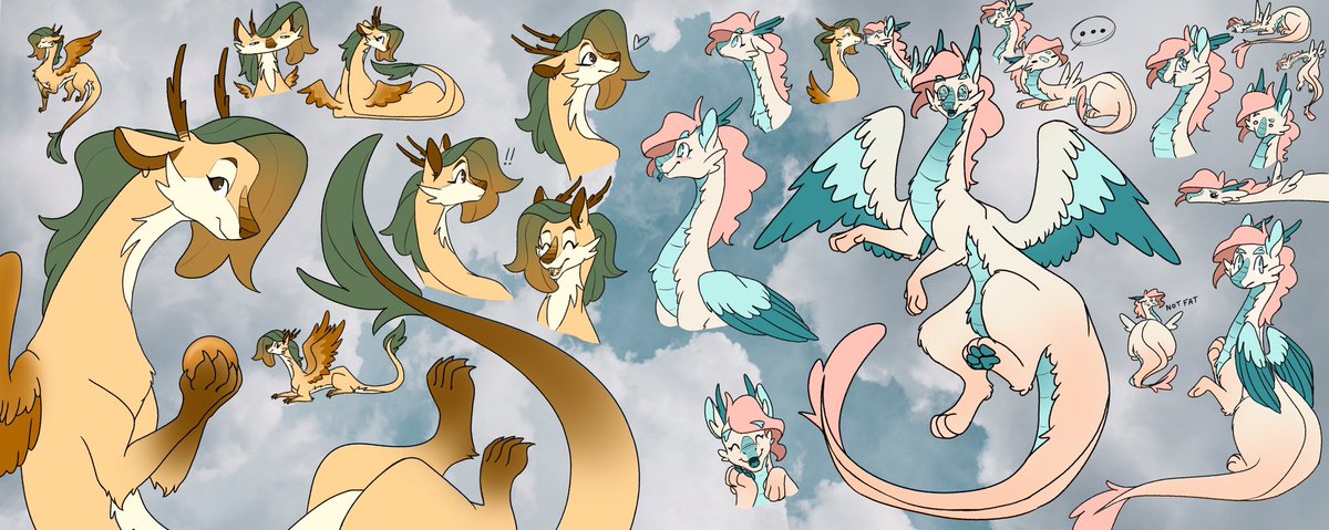 ButteredBee's tweet photo. I’ve been revisiting these noodles! It’s been fun to redesign/adjust @OhPinfeathers’s dragon! https://t.co/uuIJhM1LZ3