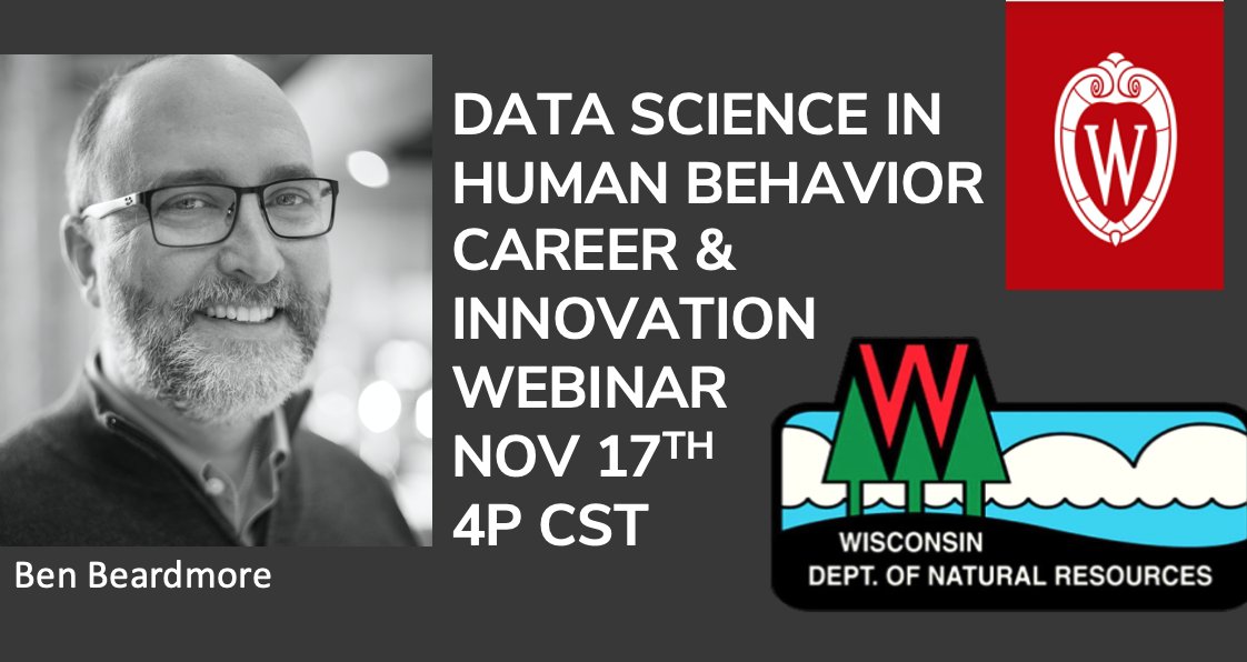 LUCID_wi's tweet photo. We are thrilled to learn more about interaction between people and the environment from applied data scientists at the Wisconsin Dept. of Natural Resources. Join Us Today at 4p CST https://t.co/dDyu9qKtLL https://t.co/HGD1qzcbmK