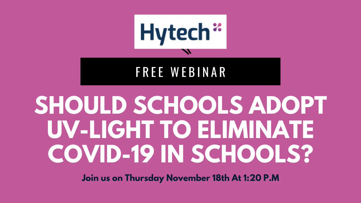 1 Day away from our free #webinar! Should schools adopt UV-Light to eliminate #covid19 in schools? Find out more at: buff.ly/3pFn6iN

In partnership with @MalahideCS. 

@VOPIRELAND <a href="/V4PIreland/">VoiceForPrincipals</a> <a href="/VoiceforTeacher/">Voice for Teachers</a> <a href="/INTOnews/">INTO (Irish National Teachers' Organisation)</a> <a href="/NAPD_IE/">NAPD</a> #covid19ireland #COVID19