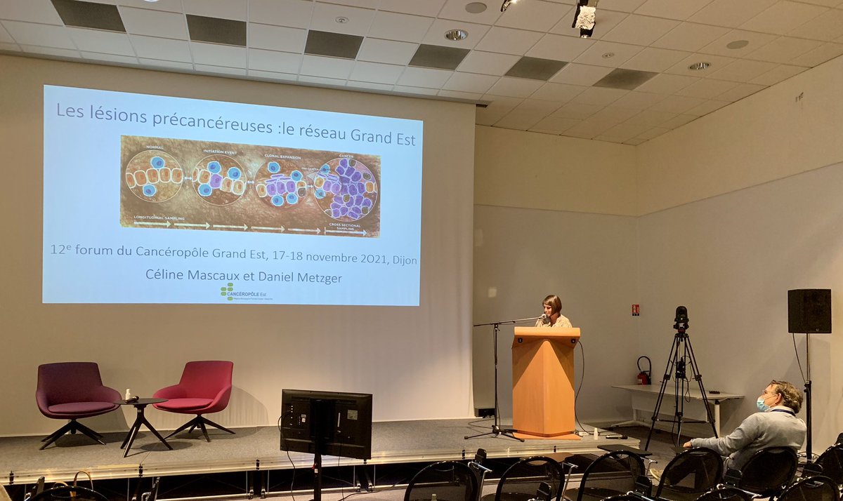 Présentation du réseau structurant « Lésions prenéoplasiques » du <a href="/canceropole_est/">Cancéropôle Est</a> par ses animateurs <a href="/CelineMascaux/">Celine Mascaux</a> et @lab_metzger 
#12ForumDijon